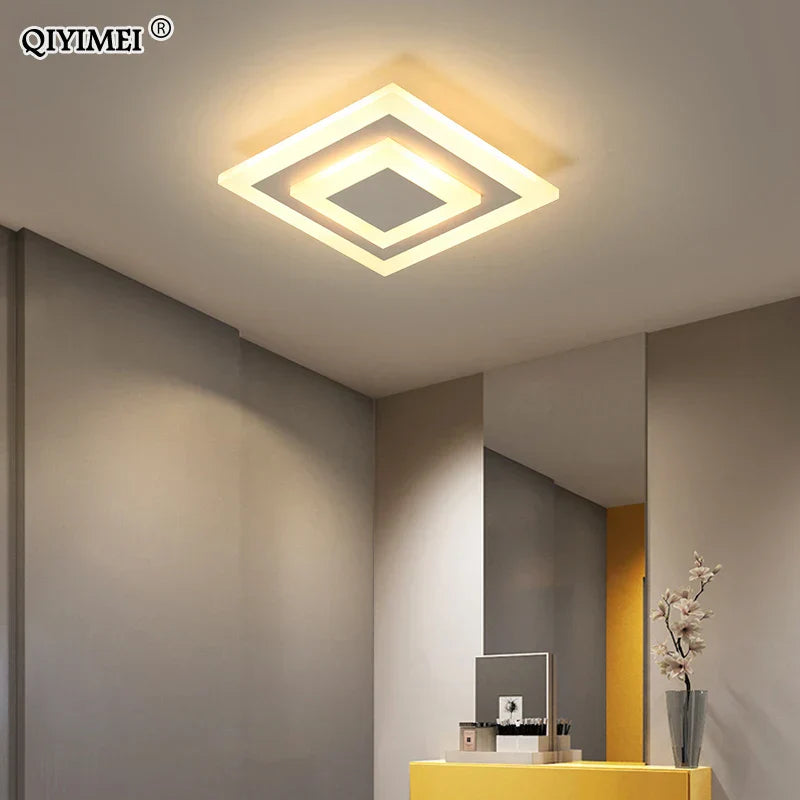 DecorBites™ LED Ceiling Light: Modern Round Square Lighting Fixture for Home Decor