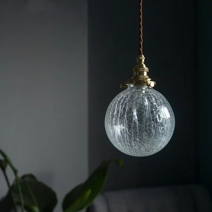 Lámpara colgante LED DecorBites™ de cristal agrietado para cafetería, bar, cocina y sala de estar