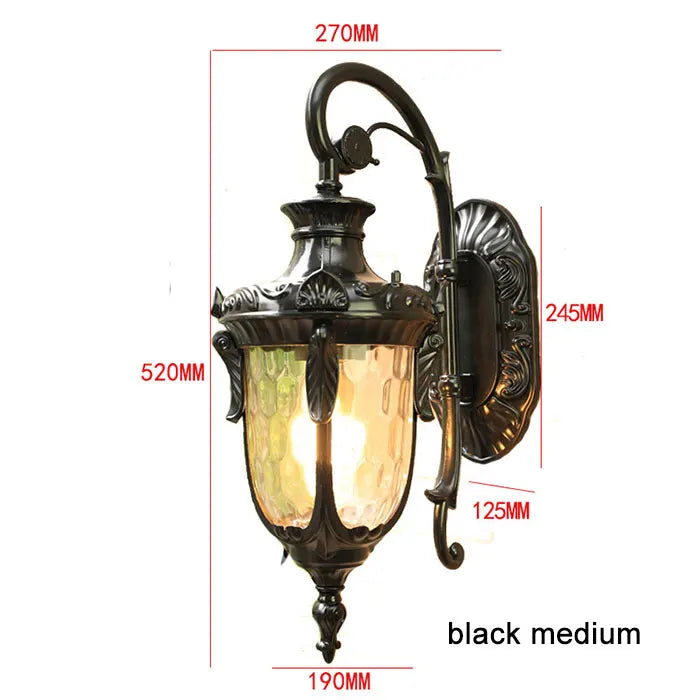 DecorBites™ Country Outdoor Wall Lantern for Restaurant Balcony Villa Door Waterproof Lights