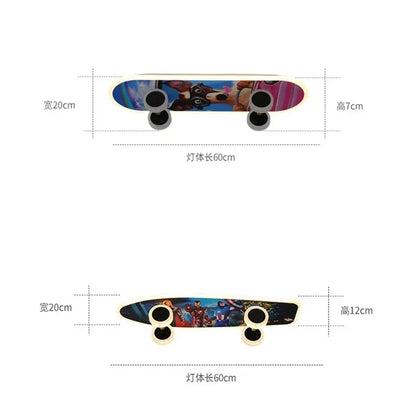 DecorBites™ Cartoon Skateboard Ceiling Light for Children's Room