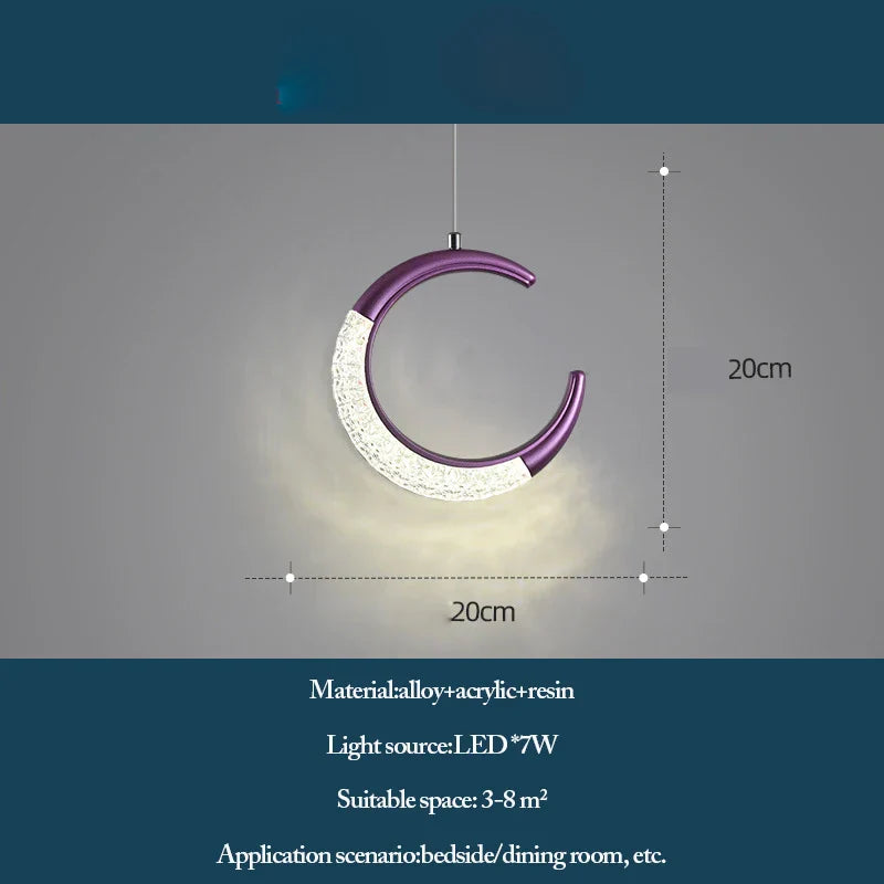 DecorBites™ LED Ring and Moon Lamps Set - Modern Acrylic+Alloy Lighting Collection