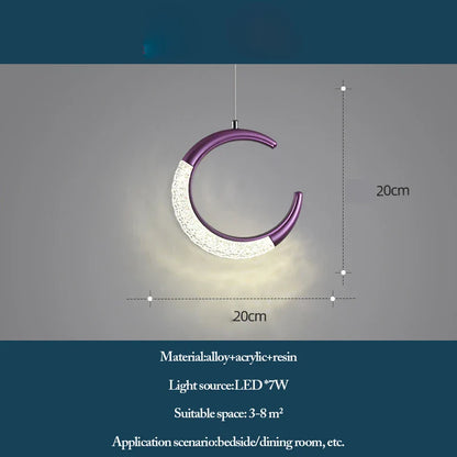 DecorBites™ LED Ring and Moon Lamps Set - Modern Acrylic+Alloy Lighting Collection