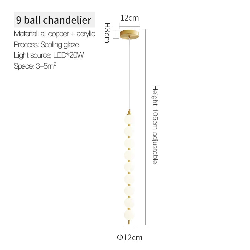 DecorBites™ Brass Full Copper Modern Chandelier Light Fixture for Stylish Living Spaces