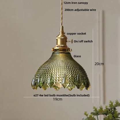 DecorBites™ Glass LED Pendant Light Fixture for Modern Home Decor
