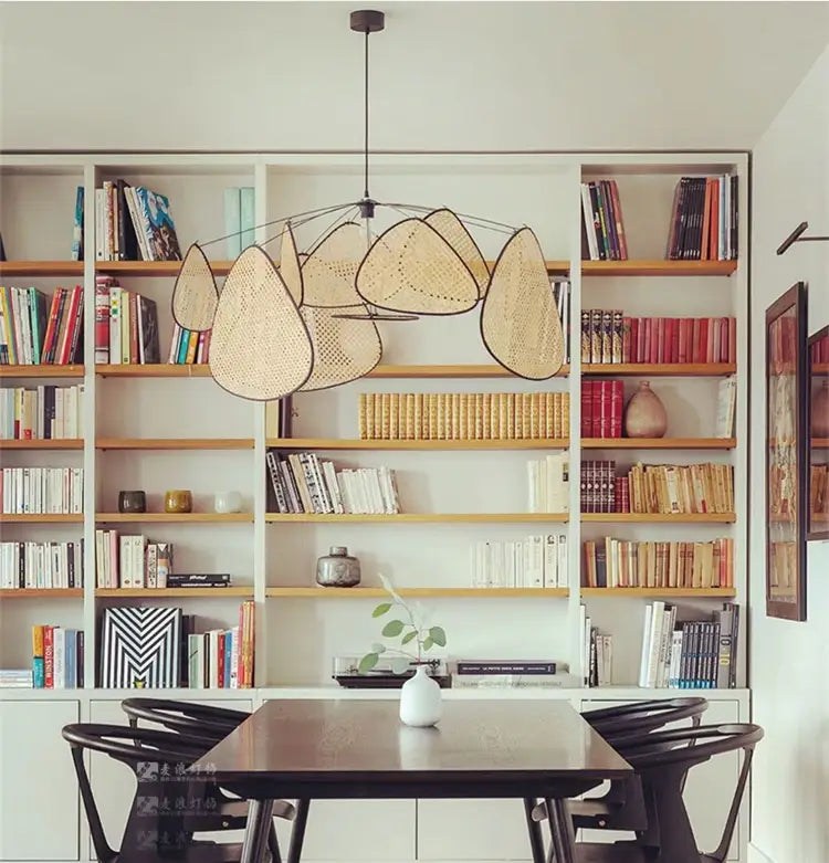 DecorBites™ French Design Rattan Chandelier for Home Lighting