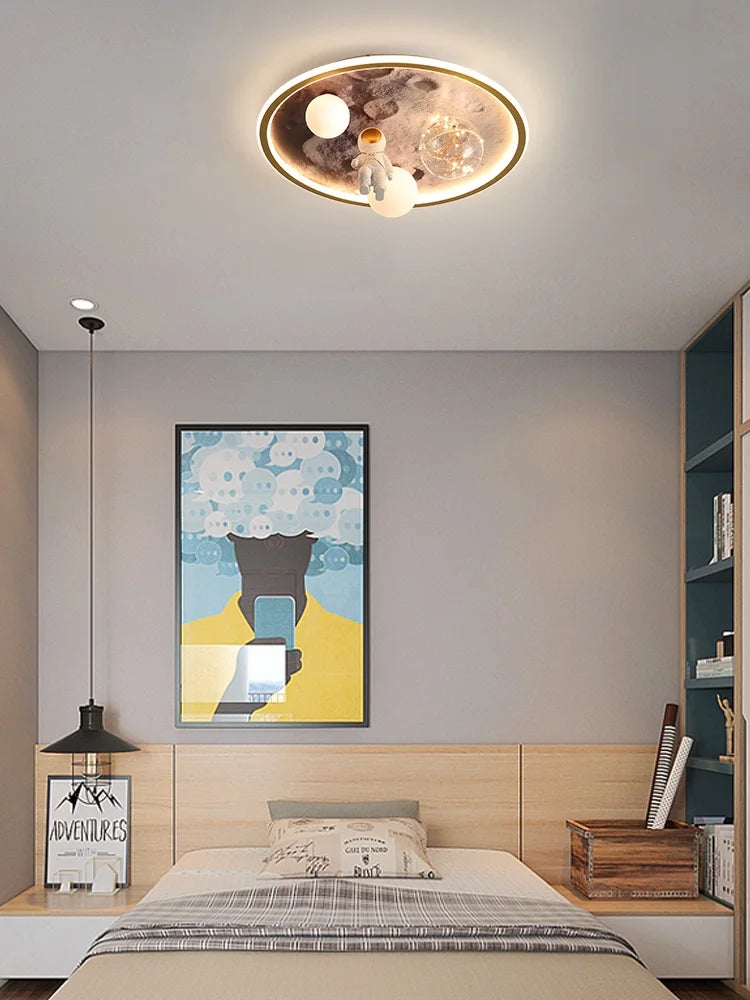 DecorBites™ Cartoon Astronaut LED Ceiling Lamp for Kids Room Eye Protection Lighting