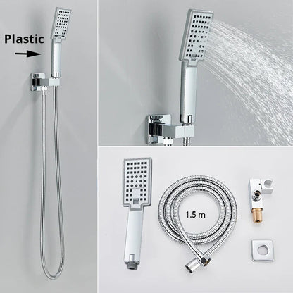 DecorBites™ Handshower Head with Stainless Steel Hose - Wall Mounted Faucet Set