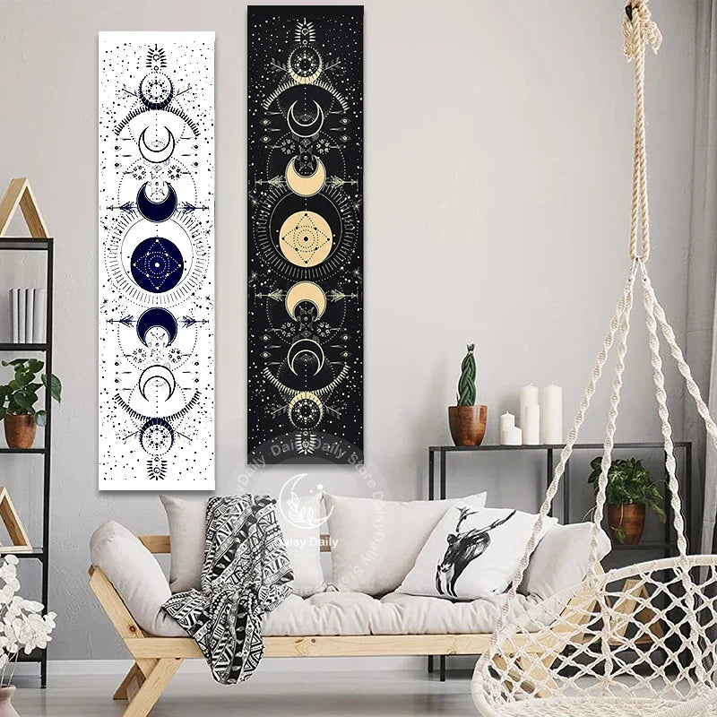 Bohemian Moon Phase Wall Hanging Tapestry by Decobites - Chic Home Decor