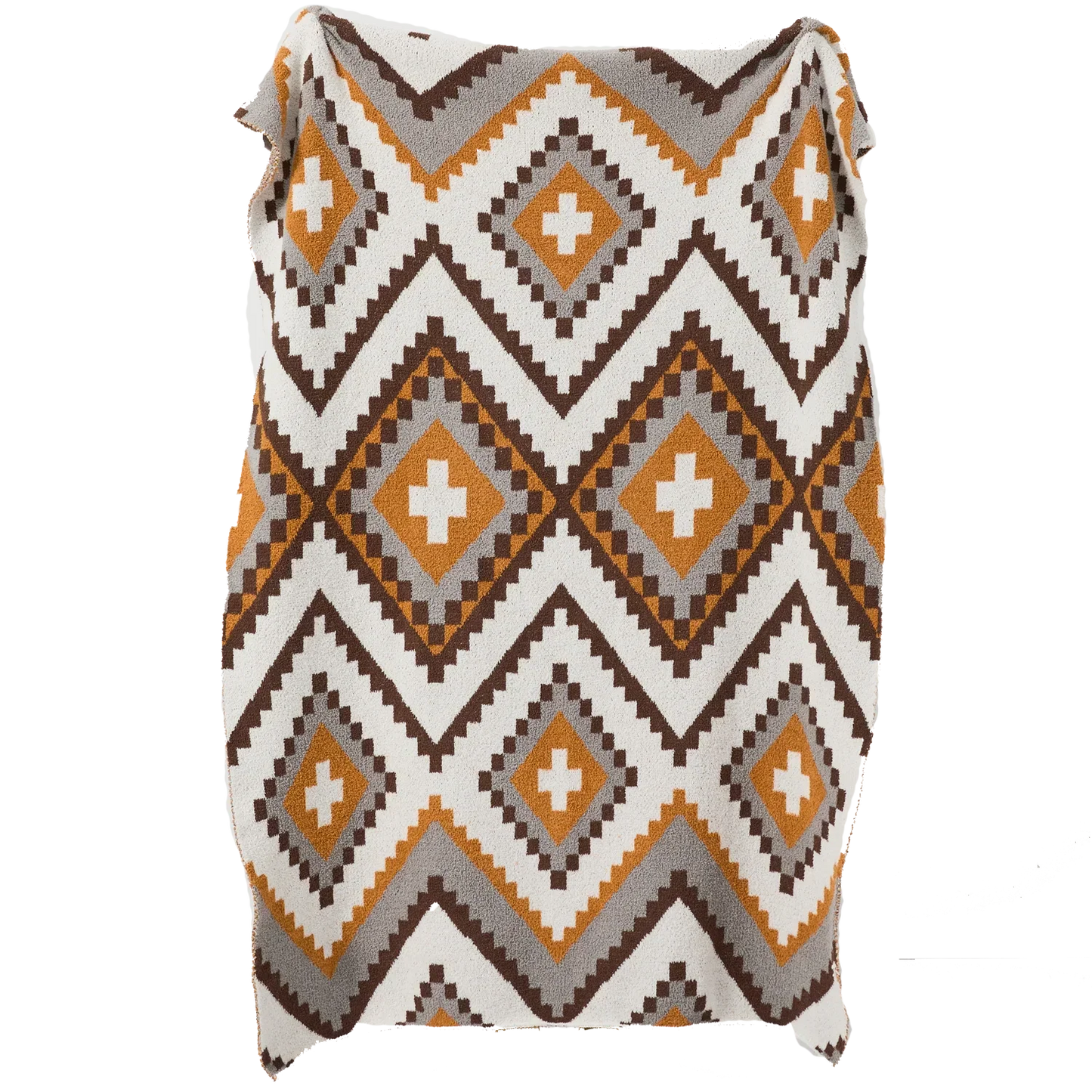 DecorBites™ Bohemian Flower Knitted Throw Blanket