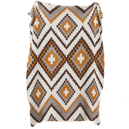 DecorBites™ Bohemian Flower Knitted Throw Blanket