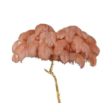 DecorBites™ Elegant Ostrich Feather Floor Lamp for Home Decor & Lighting