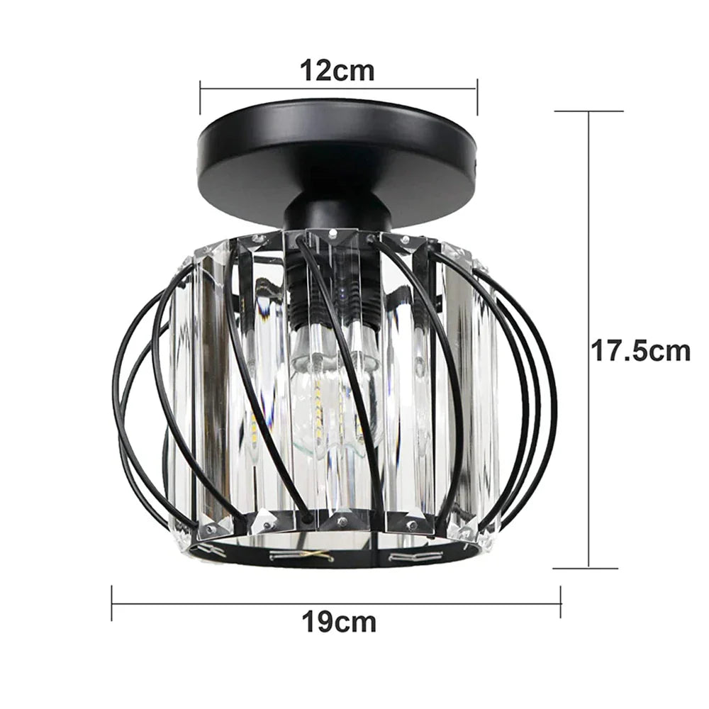 Lámpara de techo de cristal DecorBites™: Luminaria LED moderna de estilo industrial para interiores