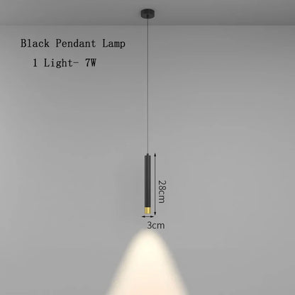 مصابيح DecorBites™‎ المعلقة باللون الأسود: إضاءة عصرية لغرفة النوم مع كابل طويل