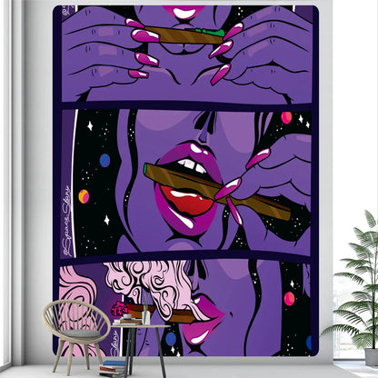 ديكور بايتس™ - نسيج جداري مُزين ببطاقات التاروت، بتصميم امرأة تجريدية، لديكور غرفة بوهو