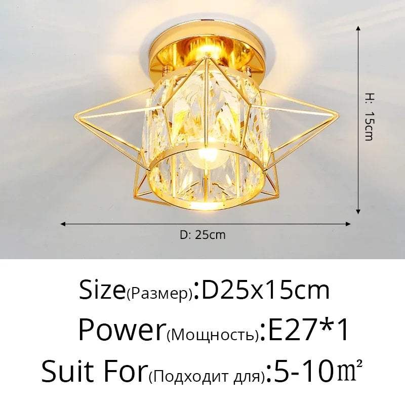 Lámpara de araña LED de cristal DecorBites™ para iluminación moderna de salas de estar, estudios y pasillos