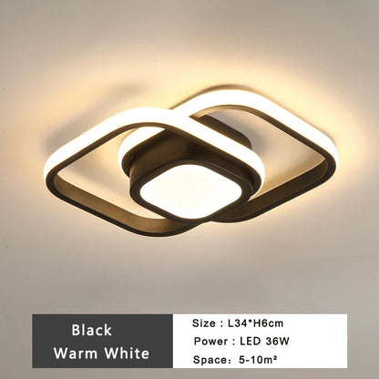 DecorBites™ LED Ceiling Lamp: Modern Indoor Lighting Fixture, 36W 32W 20W, Bedroom Corridor Balcony Foyer