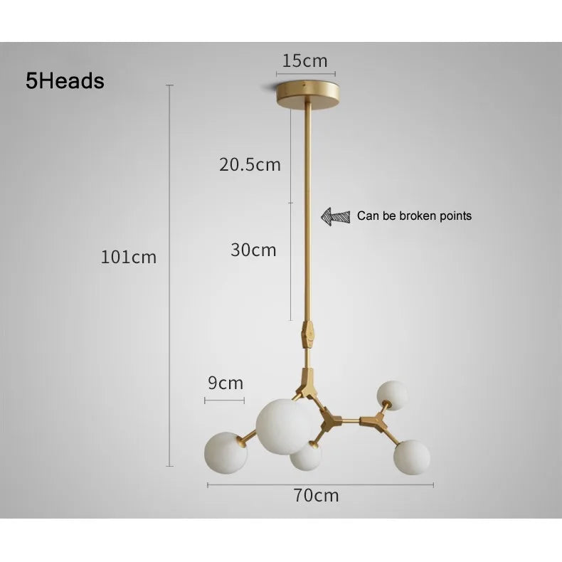 DecorBites™ Iron Magic Molecular Pendant Lights for Living Room Dining Room Decor