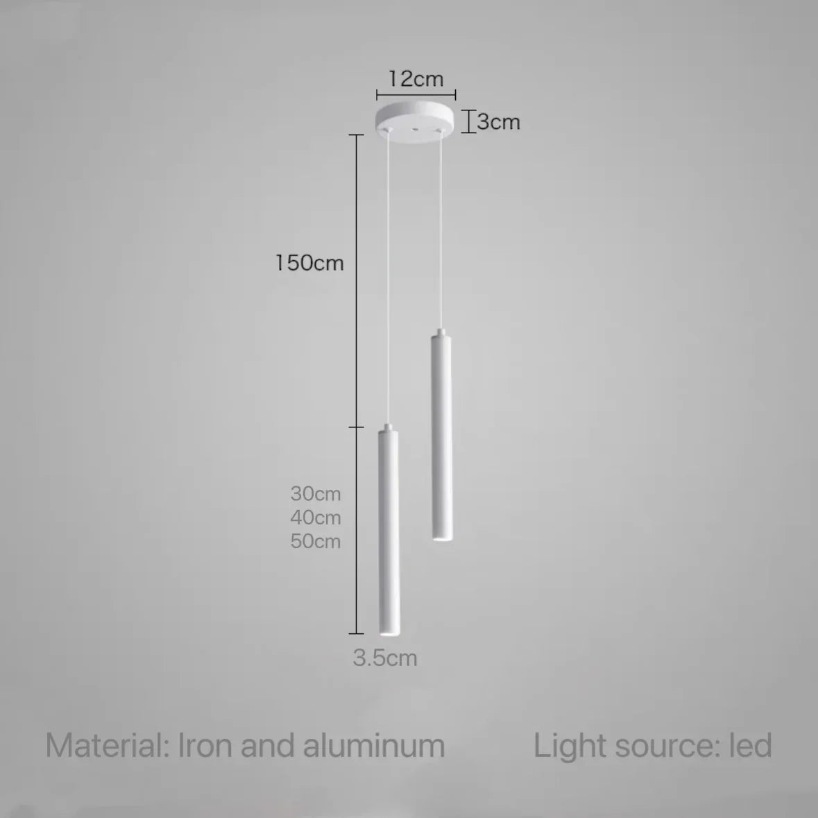 DecorBites™ LED Tube Pendant Lamp for Dining Room, Bedroom, Kitchen, Bar, Hall