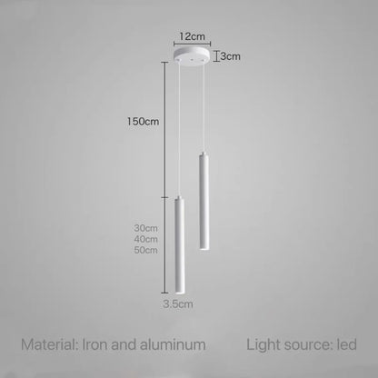 DecorBites™ LED Tube Pendant Lamp for Dining Room, Bedroom, Kitchen, Bar, Hall