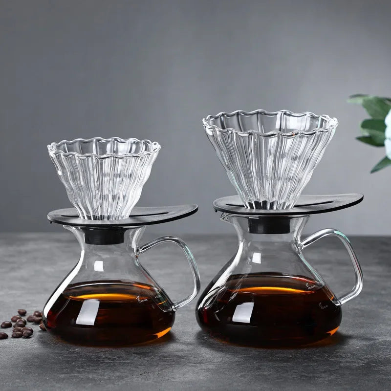 Juego de café con olla de goteo de vidrio Decorbites™ con filtro y hervidor