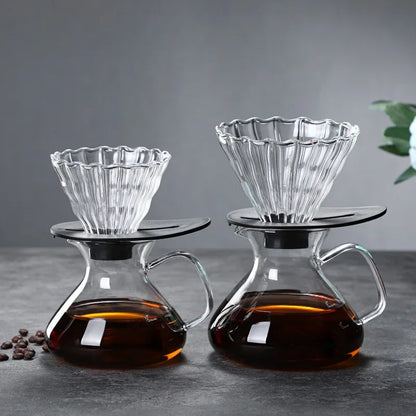 Juego de café con olla de goteo de vidrio Decorbites™ con filtro y hervidor