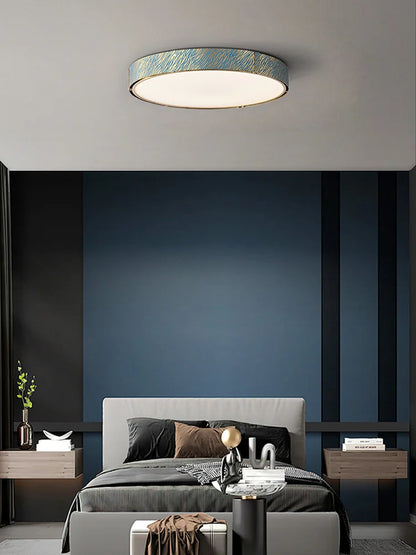 ثريا السقف LED الكريستالية النحاسية الزرقاء من DecorBites™ لغرفة الطعام