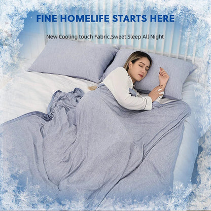 DecorBites™ Super Soft Cooling Blanket King Size Skin-Friendly Quilted Bedspread