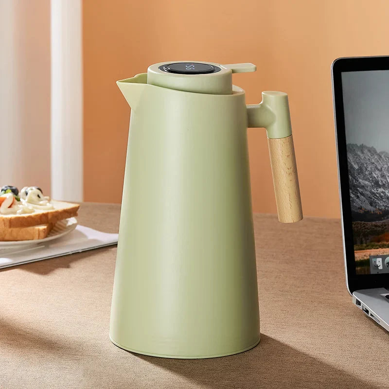 DecorBites™ Insulation Kettle: Large Capacity Thermos Bottle with One-Key Temperature Display.