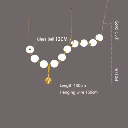 Lámpara de techo colgante con bola de cristal DecorBites™: una lámpara de techo nórdica de lujo