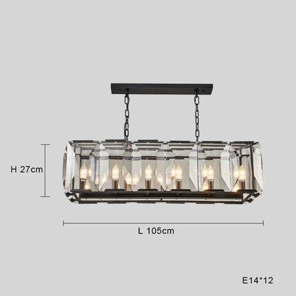 DecorBites™ Black Crystal Pendant Chandelier for Home Decor Luxe Lighting