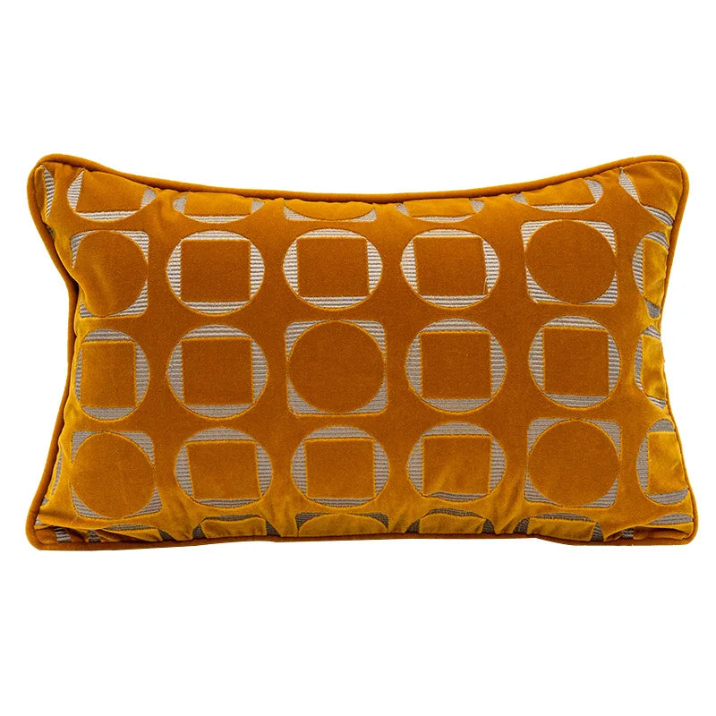 Navy Velvet Embroidered Cushion