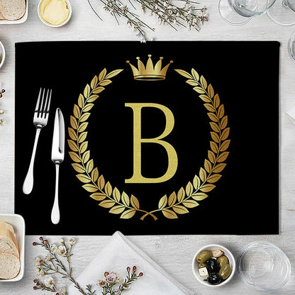 DecorBites™ Kitchen Table Mats Set of 4, 42*32cm, Cotton Linen Coasters for Dining Home Decor