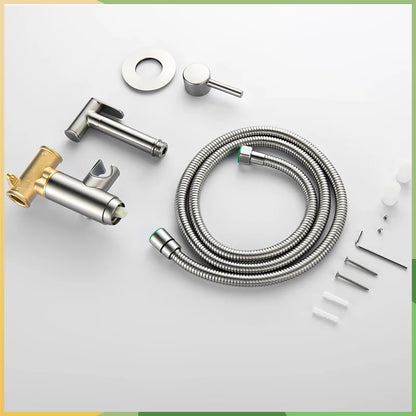 DecorBites™ Brass Bidet Spray: Gold/Black, Hot/Cold Mixer Valve, Bathroom Shattaf Sprayer