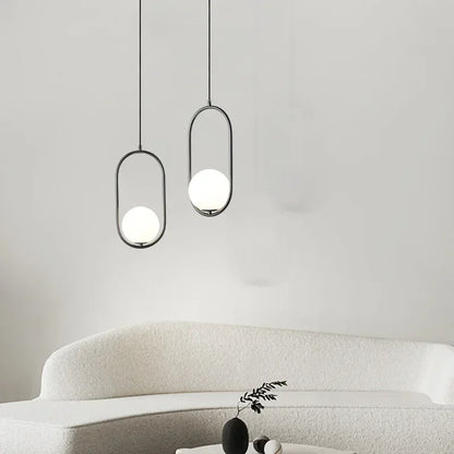 DecorBites™ Glass Ball Ring Pendant Lamp for Living Dining Bedroom