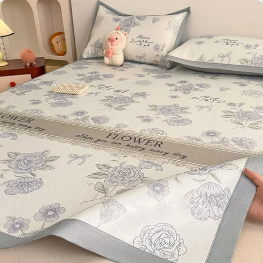 DecorBites™ Antibacterial Pattern Mat Set | Skin-Friendly & Soft Mattress | Summer Air Conditioning