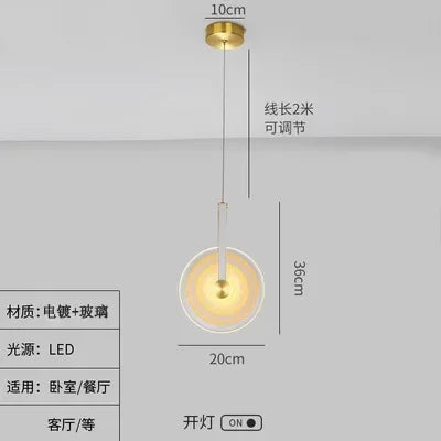 DecorBites™ Circular Glass LED Chandelier - Modern Nordic Style for Home Decor