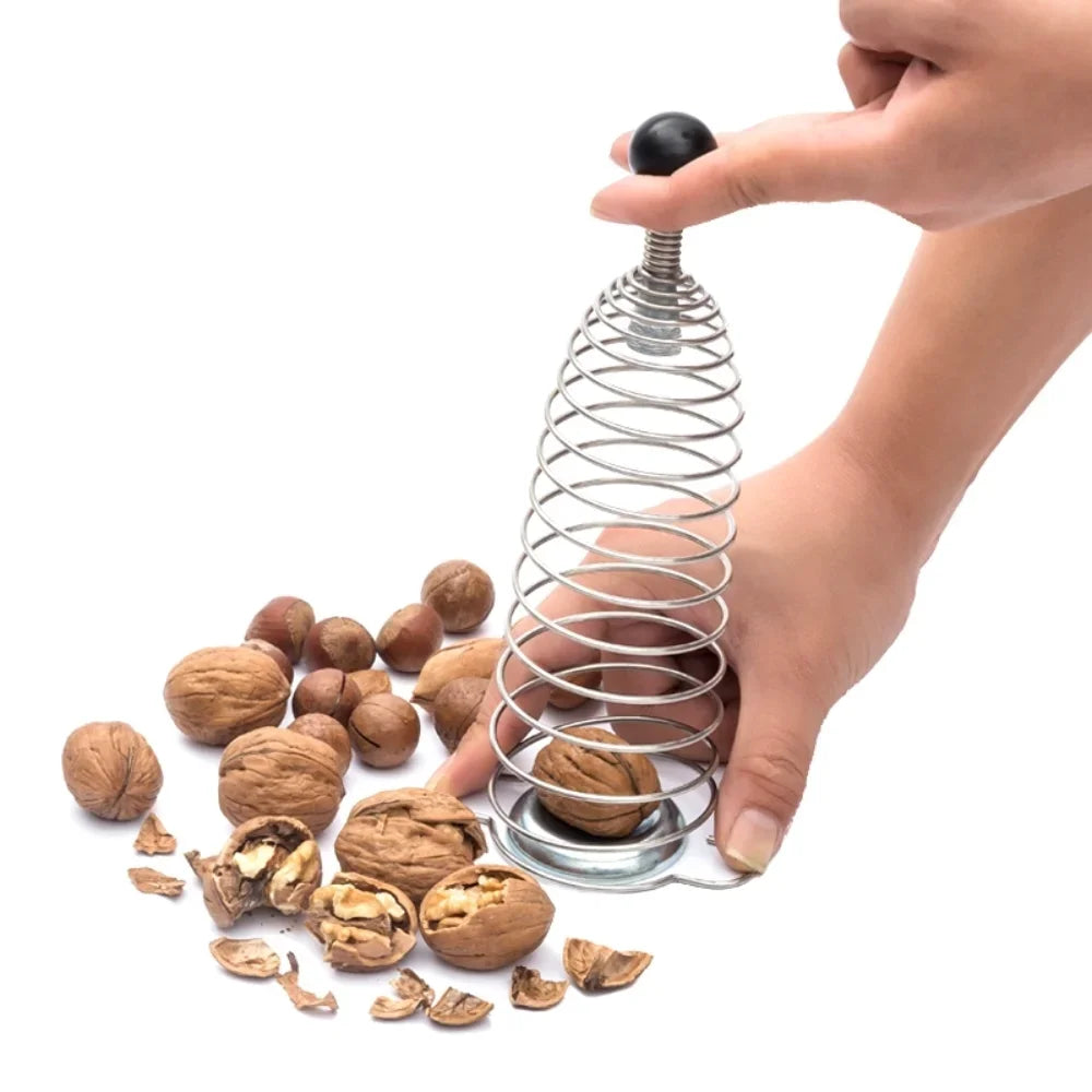 DecorBites™ Kitchen Nut Shucker Tool Golden Bell Cover Stainless Steel Shell Breaker Smasher