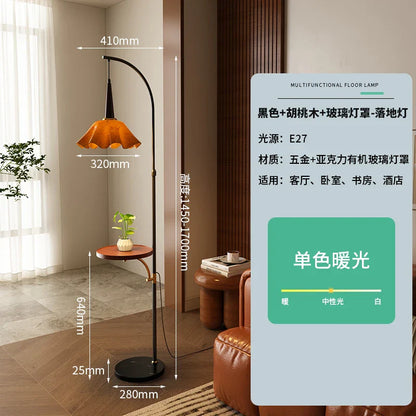 Lámpara de pie DecorBites™ 3 en 1 para sala de estar con estante de almacenamiento