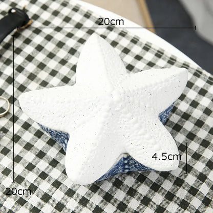 DecorBites™ Ceramic Marine Life Decorative Storage Tray for Dresser or Tabletop