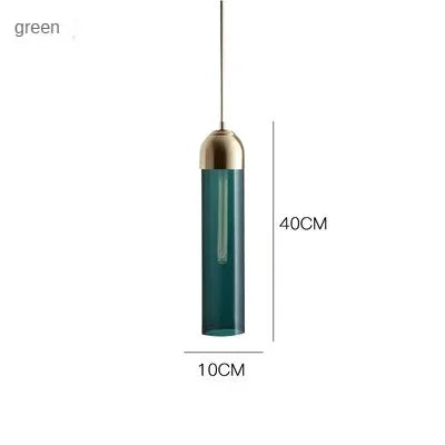 DecorBites™ LED Green Glass Pendant Lamp for Kitchen Bar Decor - Hanging Chandeliers Lighting