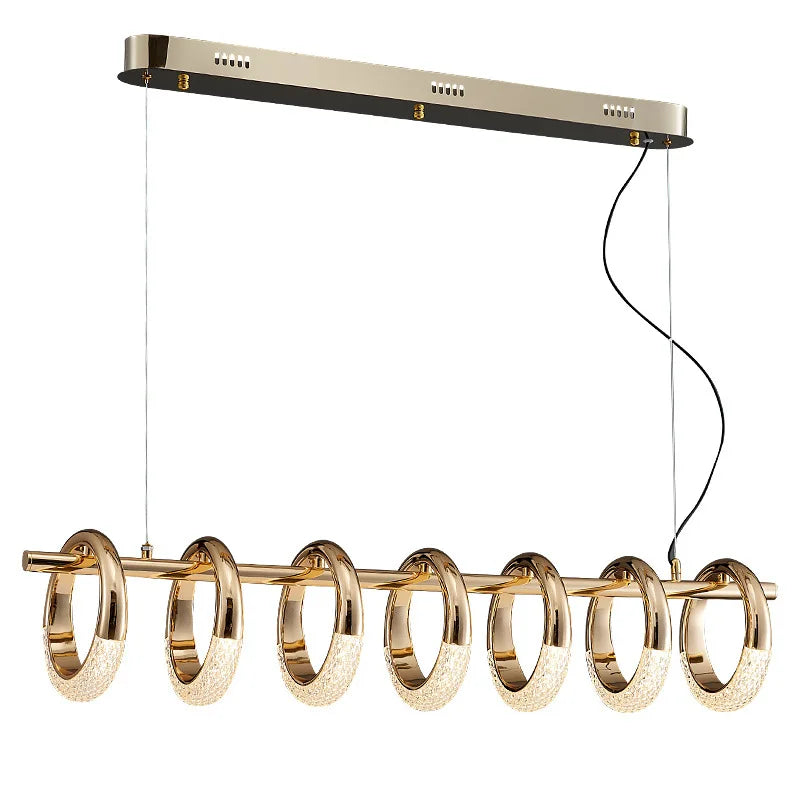 DecorBites™ Gold Acrylic LED Pendant Lights for Dining Room Kitchen Bar Chandelier