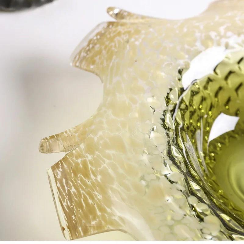 DecorBites™ Gradient Glass Vase & Fruit Plate Set for Home Decor & Storage