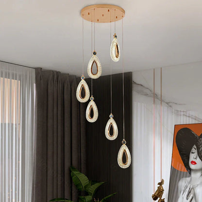 DecorBites™ Heart LED Chandelier Modern Luxury Restaurant Villa Living Room