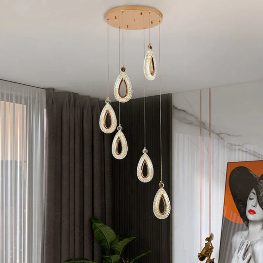 DecorBites™ Heart LED Chandelier Modern Luxury Restaurant Villa Living Room
