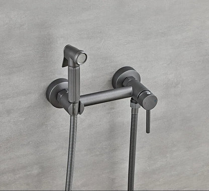 DecorBites™ Bathroom Bidet Faucet Set with Hot Cold Spray Gun Nozzle & Copper Hardware