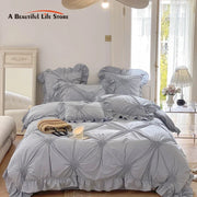 Heart Pleat Cotton Bedding
