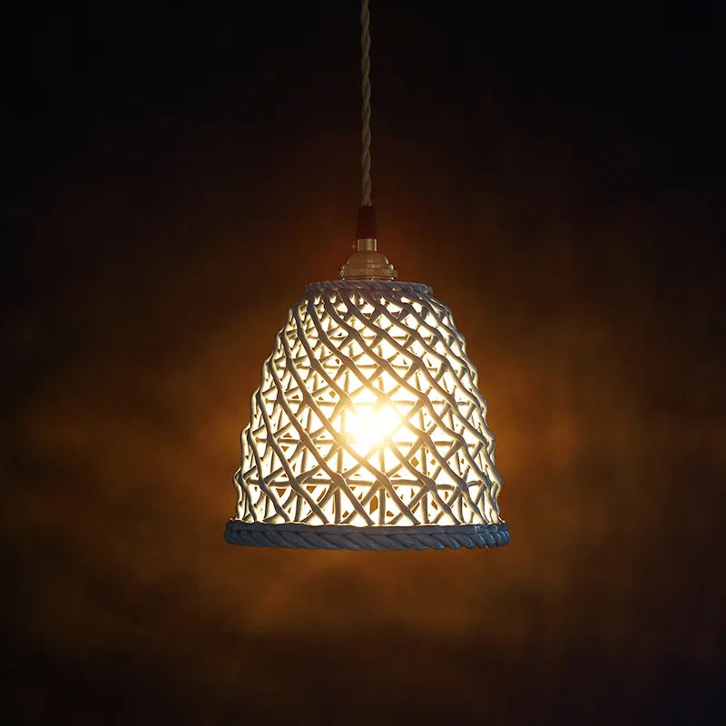 DecorBites™ Ceramic LED Pendant Lights: Modern Copper Hanging Lamp for Home Indoor Lighting