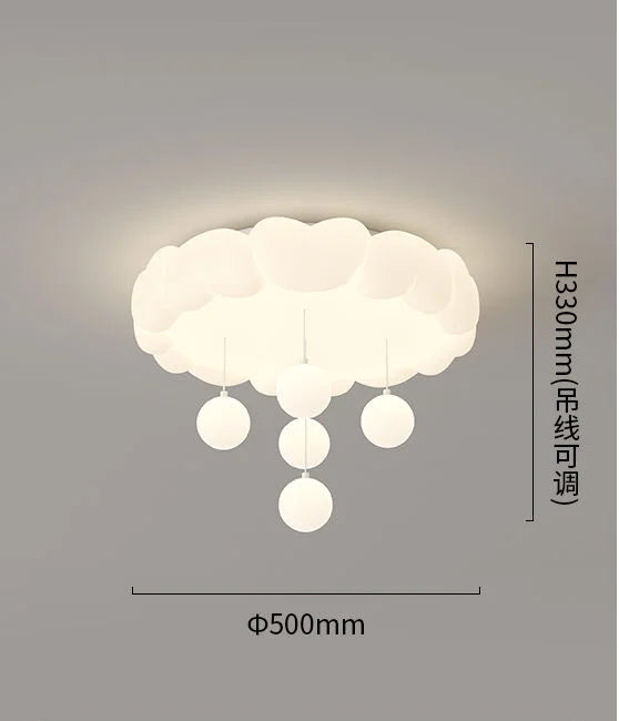 Decorbites™ Lámpara de Techo LED Burbuja Nube Conejo - Estilo Crema con Iluminación Cálida para la Habitación de Niños