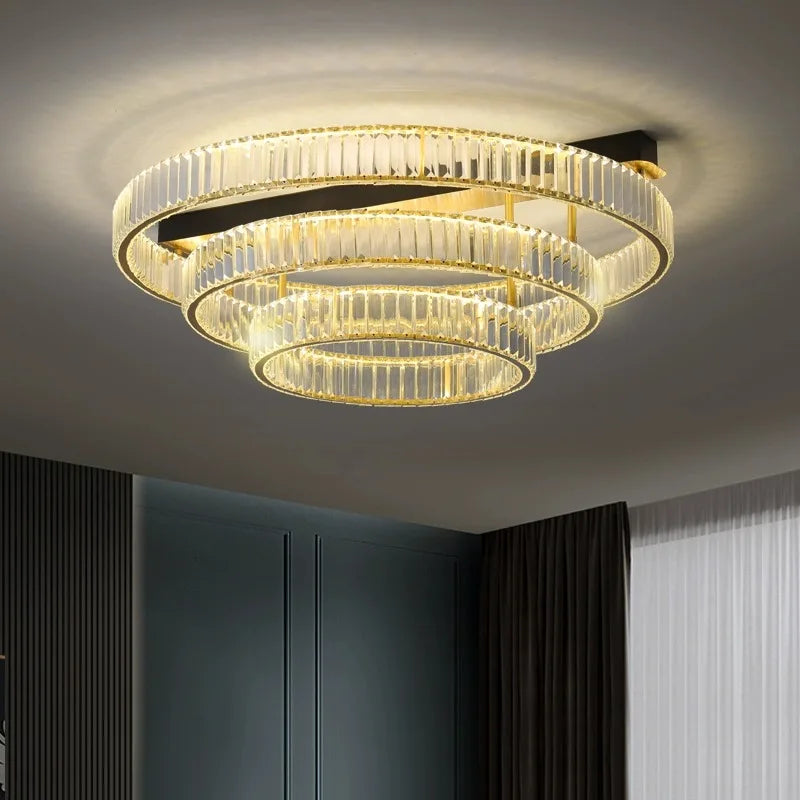 Lámparas de techo de cobre cristal de oro Decorbites™ LED modernas para decoración e iluminación de habitaciones del hogar