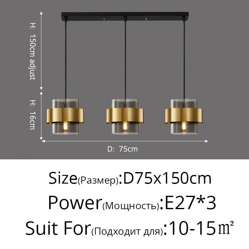 Lámparas colgantes doradas DecorBites™ para pasillo, restaurante o dormitorio - Estilo nórdico posmoderno minimalista